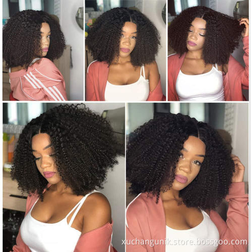 Uniky 100% Raw Virgin Indian Human Hair Wig Kinky Curly HD Full Lace Frontal Wig Pre Plucked Lace Front Wig for Black Women